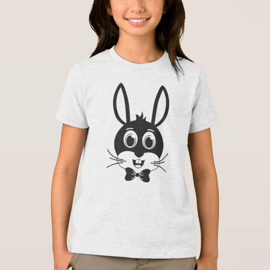 Bunny Face Jongen-32886 Tri-Blend Shirt (Voorkant)