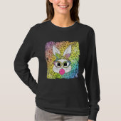 Bunny Face Leopard Glasses Bubble Gum Easter Day G T-shirt (Voorkant)