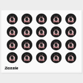 Bunny Face Leopard Print Glasses Cute Rabbit Ronde Sticker (Vel)