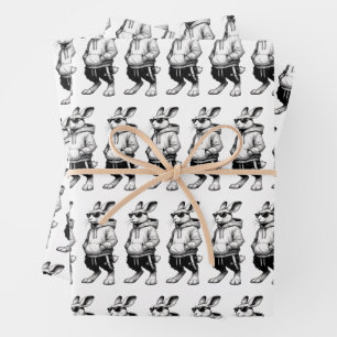 Bunny Face met een zonnebril, een gelukkige paasda Inpakpapier Vel