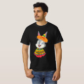 Bunny Face met Sombrero Pet Cinco de Mayo Pasen T-shirt (Voorkant volledig)