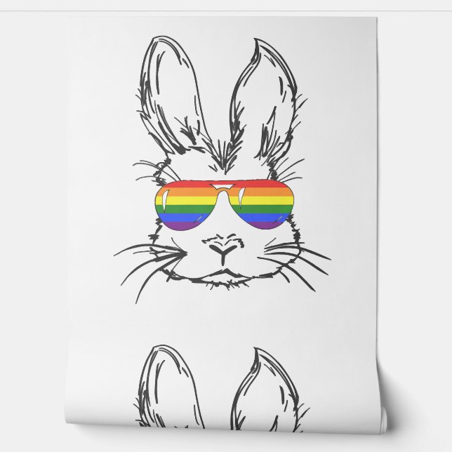 Bunny Face met zonnebril Behang (Afrollen)