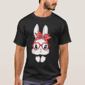 Bunny Face met zonnebril Paasdag voor meisjes die T-shirt (Voorkant)