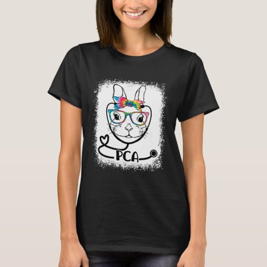 Bunny Face PCA Glasses Nurse Easter Day T-shirt (Voorkant)