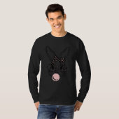 Bunny Face Polka Dots Glasses Bubble Gum Easter Da T-shirt (Voorkant volledig)