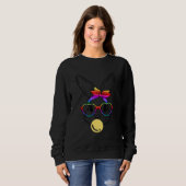 Bunny Face Rainbow Glasses Bubble Gum Easter Day Trui (Voorkant volledig)