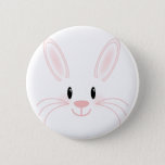 Bunny Face Ronde Button 5,7 Cm<br><div class="desc">schattig konijntje in roze</div>