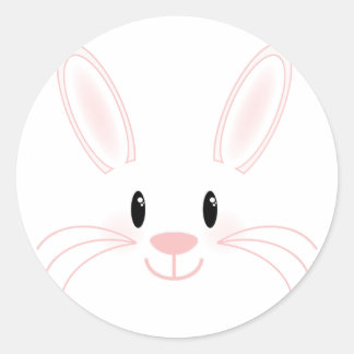 Bunny Face Ronde Sticker