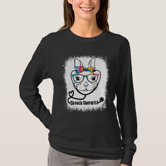Bunny Face Speech Therapist Glasses Nurse Easter D T-shirt (Voorkant)