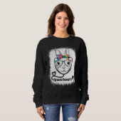 Bunny Face Speech Therapist Glasses Nurse Easter D Trui (Voorkant volledig)