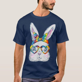 Bunny Face Sunbril Tie Dye Glasses Bandana East T-shirt