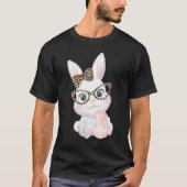 Bunny Face Sunbril Tie Dye Glasses Headband Eas T-shirt (Voorkant)