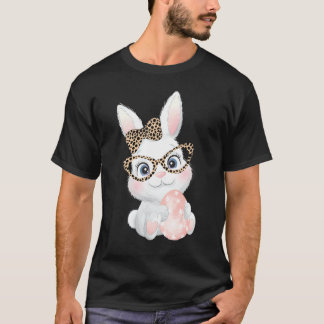 Bunny Face Sunbril Tie Dye Glasses Headband Eas T-shirt
