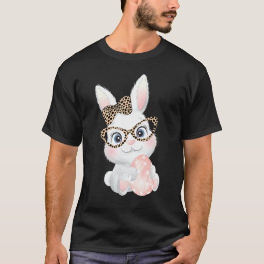Bunny Face Sunbril Tie Dye Glasses Headband Eas T-shirt (Voorkant)