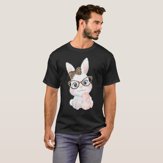 Bunny Face Sunbril Tie Dye Glasses Headband Eas T-shirt (Voorkant volledig)