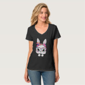 Bunny Face Sunbril Tie Dye Glasses Headband Eas T-shirt (Voorkant volledig)