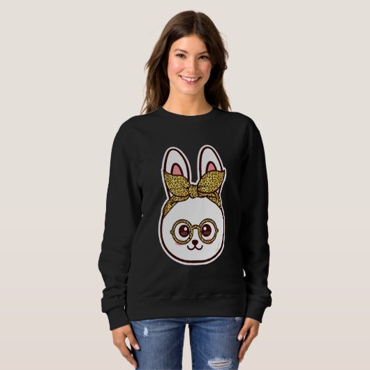 Bunny Face Sunbril Tie Dye Glasses Headband Eas Trui (Voorkant volledig)