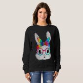 Bunny Face Sunbril Tie Dye Glasses Headband Eas Trui (Voorkant volledig)