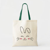 Bunny face tote bag (Voorkant)