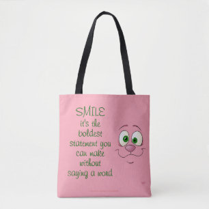 Bunny face, w/quote op tas