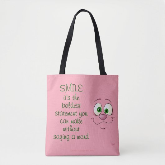 Bunny face, w/quote op tas (Voorkant)