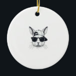 Bunny Face with Sunglasses Cap Easter Day for Boys Keramisch Ornament<br><div class="desc">Bunny Face with Sunglasses Cap Easter Day for Boys Men Kids T-Shirt_1</div>