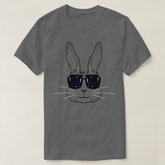 Bunny Face With Sunglasses Easter Day For Boys Men T-shirt (Design voorkant)