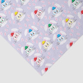 Bunny Facts en Paw-afdrukken Paaspapier Tissuepapier (Detail)