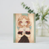 Bunny - fairy albino bunny briefkaart (Staand voorkant)