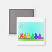 Bunny familie magneet (Voorkant / Achterkant)