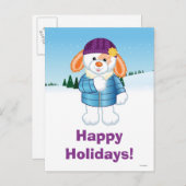 Bunny Feestdagenkaart (Voorkant / Achterkant)