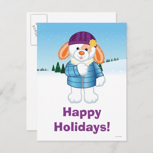 Bunny Feestdagenkaart (Voorkant / Achterkant)