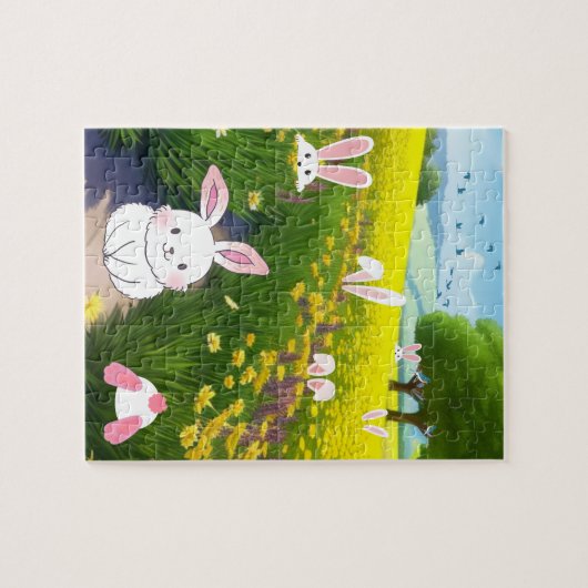 Bunny Field Legpuzzel (Horizontaal)
