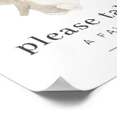 Bunny First Birthday Favor Sign Poster (Hoek)