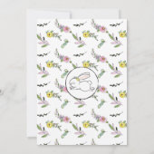 Bunny First Birthday Invitation Kaart (Achterkant)