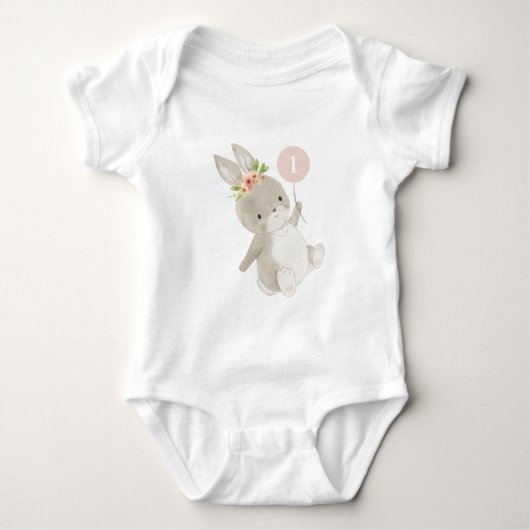 Bunny First Birthday Romper (Voorkant)