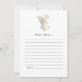 Bunny First Birthday Time Capsule Note Kaart (Voorkant)