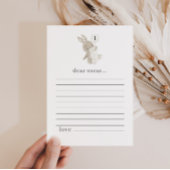 Bunny First Birthday Time Capsule Note Kaart