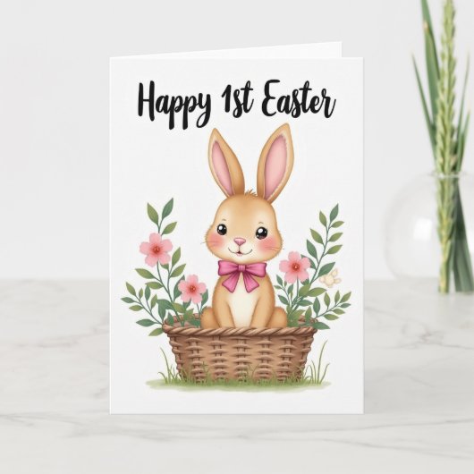 Bunny First Easter Greeting Card Kaart (Voorkant)