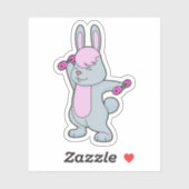 Bunny Fitness Dumbbell Sticker (Vel)