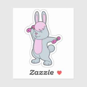 Bunny Fitness Dumbbell Sticker