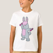 Bunny Fitness Dumbbell T-shirt (Voorkant)