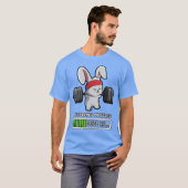 Bunny Fitness Gym Workout Installing Muscles boy T-shirt (Voorkant volledig)