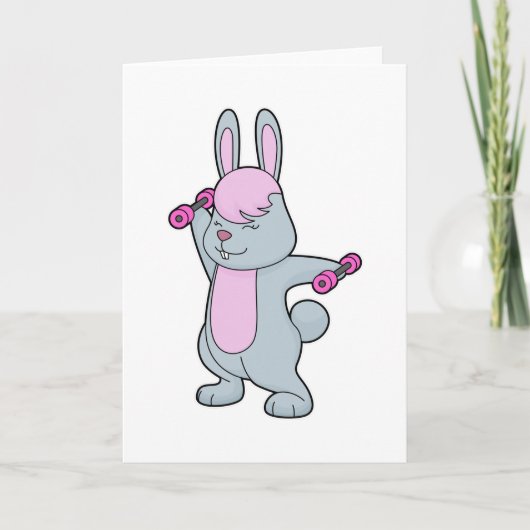 Bunny Fitness Hantelelement Kaart (Voorkant)