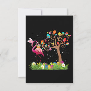 Bunny Flamingo Easter 2021   Cute Flamingo Lovers Bedankkaart