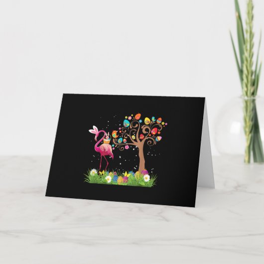 Bunny Flamingo Easter 2021 | Cute Flamingo Lovers Bedankkaart (Voorkant)