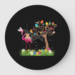 Bunny Flamingo Easter 2021 Cute Flamingo Lovers Grote Klok