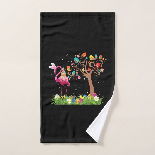 Bunny Flamingo Easter 2021 | Cute Flamingo Lovers Handdoek (Handdoek)