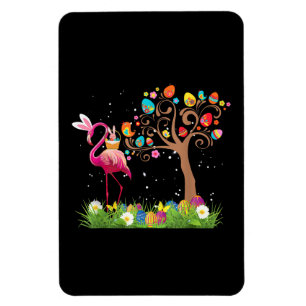 Bunny Flamingo Easter 2021 Cute Flamingo Lovers Magneet