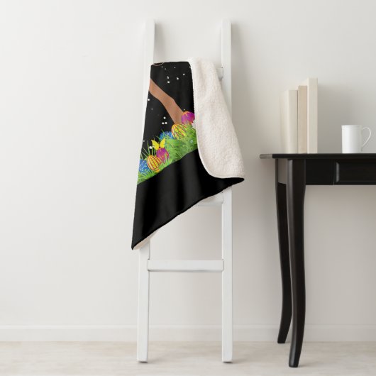 Bunny Flamingo Easter 2021 | Cute Flamingo Lovers Sherpa Deken (In situ)